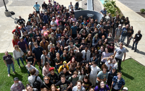 Students gathered in RNHS courtyard